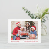 Eenvoudige Minimalistische Moderne Familie Foto Va Feestdagenkaart (Staand voorkant)