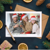 Eenvoudige minimalistische moderne familiefoto feestdagenkaart