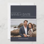 Eenvoudige minimalistische moderne foto bruiloft save the date (Voorkant)