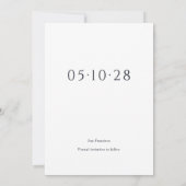 Eenvoudige minimalistische moderne foto bruiloft save the date (Achterkant)