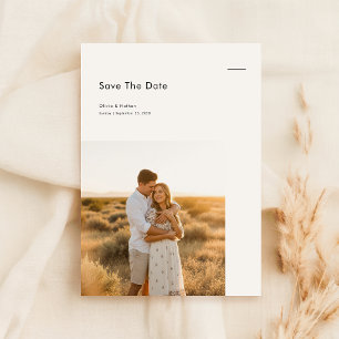 Eenvoudige Minimalistische Moderne Foto Bruiloft Save The Date