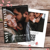 Eenvoudige, minimalistische, moderne foto van twee save the date