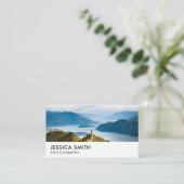 Eenvoudige, minimalistische moderne fotografie visitekaartje (Staand voorkant)