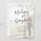 Eenvoudige minimalistische moderne fotokalligrafie kaart (Voorkant)