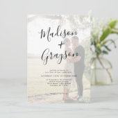 Eenvoudige minimalistische moderne fotokalligrafie kaart (Staand voorkant)