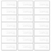 Eenvoudige Minimalistische Moderne Gastadreslabels Sticker (Voorkant)