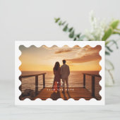 Eenvoudige MINIMALISTISCHE moderne golfgrens | Fot Save The Date (Staand voorkant)