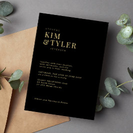 Eenvoudige minimalistische moderne gouden typograf kaart