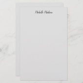 Eenvoudige Minimalistische Moderne Handgeschreven  Briefpapier (Voorkant / Achterkant)