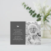 Eenvoudige Minimalistische Moderne Herdenkingsfoto Briefkaart (Staand voorkant)