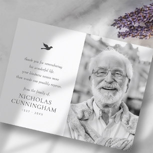 Eenvoudige Minimalistische Moderne Herinneringsfot Briefkaart