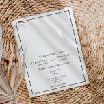 Eenvoudige minimalistische moderne klassieke bruil kaart<br><div class="desc">Deze eenvoudige minimalistische moderne klassieke bruiloft uitnodiging is perfect voor uw elegante moderne bruiloft. Dit ontwerp heeft een zwart eenvoudig script op een neutrale, heldere witte achtergrond die past bij uw klassieke traditionele bruiloft of minimalistische boho-bruiloft in het voorjaar, de zomer, de herfst of de winter. Neem gerust contact met...</div>