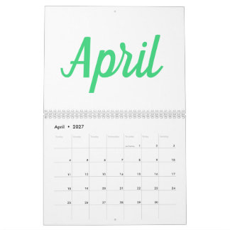 Eenvoudige Minimalistische Moderne Kleurrijke Kale Kalender