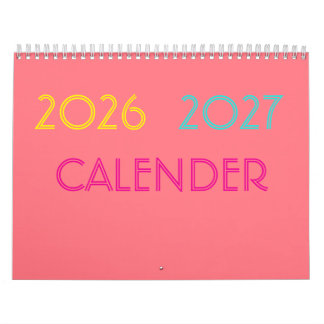 Eenvoudige Minimalistische Moderne Kleurrijke Kale Kalender