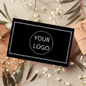 Eenvoudige minimalistische moderne Logo QR code zw Visitekaartje