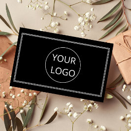 Eenvoudige minimalistische moderne Logo QR code zw Visitekaartje