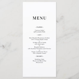 Eenvoudige Minimalistische Moderne Monogram Trouwm Menu