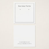 Eenvoudige, minimalistische moderne oorenkaart vierkante visitekaartjes (Voorkant /achterkant)