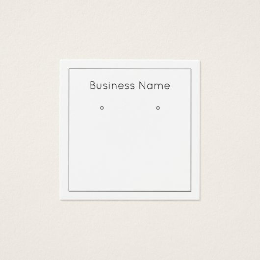 Eenvoudige, minimalistische moderne oorenkaart vierkante visitekaartjes (Voorkant)