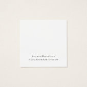 Eenvoudige, minimalistische moderne oorenkaart vierkante visitekaartjes (Achterkant)