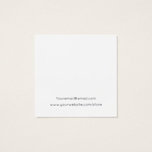 Eenvoudige, minimalistische moderne oorenkaart vierkante visitekaartjes (Achterkant)