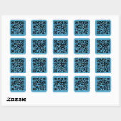 Eenvoudige minimalistische moderne QR-code aanpass Vierkante Sticker (Vel)