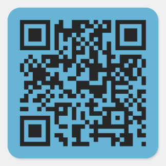 Eenvoudige minimalistische moderne QR-code aanpass Vierkante Sticker