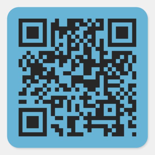 Eenvoudige minimalistische moderne QR-code aanpass Vierkante Sticker (Voorkant)
