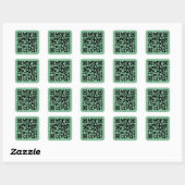 Eenvoudige minimalistische moderne QR-code aanpass Vierkante Sticker (Vel)