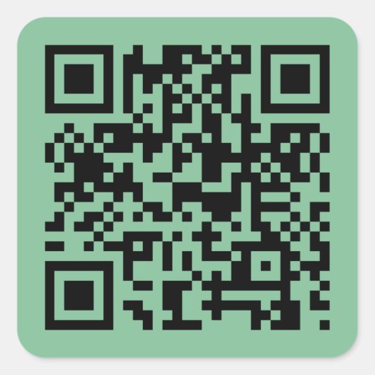 Eenvoudige minimalistische moderne QR-code aanpass Vierkante Sticker (Voorkant)