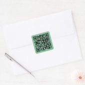 Eenvoudige minimalistische moderne QR-code aanpass Vierkante Sticker (Envelop)