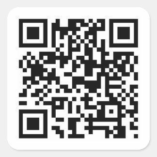 Eenvoudige minimalistische moderne QR-code aanpass Vierkante Sticker