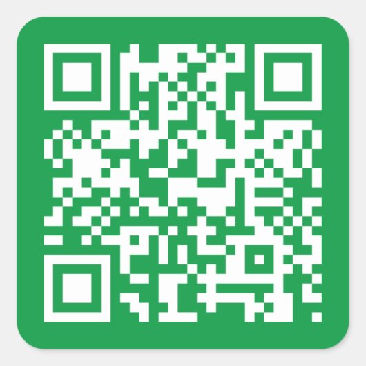 Eenvoudige minimalistische moderne QR-code aanpass Vierkante Sticker (Voorkant)