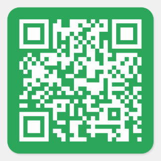 Eenvoudige minimalistische moderne QR-code aanpass Vierkante Sticker