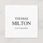 Eenvoudige minimalistische moderne QR-code Vierkante Visitekaartje (Voorkant)