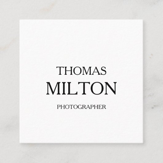 Eenvoudige minimalistische moderne QR-code Vierkante Visitekaartje (Voorkant)