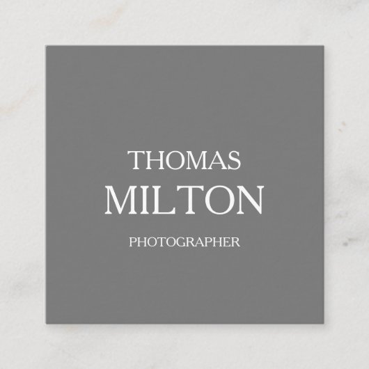 Eenvoudige minimalistische moderne QR-code Vierkante Visitekaartje (Voorkant)