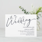 Eenvoudige Minimalistische Moderne Script Trouw Ui Kaart (Staand voorkant)