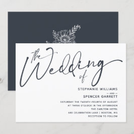 Eenvoudige Minimalistische Moderne Script Trouw Ui Kaart