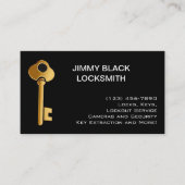 Eenvoudige minimalistische moderne slotenmaker gou visitekaartje (Voorkant)