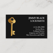 Eenvoudige minimalistische moderne slotenmaker gou visitekaartje (Voorkant)