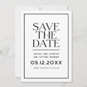 Eenvoudige minimalistische moderne trendy Save the Save The Date (Voorkant)