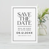 Eenvoudige minimalistische moderne trendy Save the Save The Date (Staand voorkant)