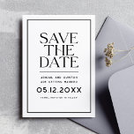 Eenvoudige minimalistische moderne trendy Save the Save The Date<br><div class="desc">Dit is een moderne save the date kaart met een elegante look en feel. Het is voorzien van "save the date" in een modern serif lettertype. Dit is een minimalistisch,  eenvoudig ontwerp voor koppels die houden van schone design. U kunt de kleur van alle elementen in dit ontwerp wijzigen.</div>