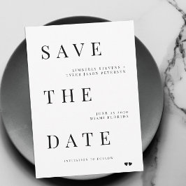 Eenvoudige, minimalistische moderne typografische  save the date