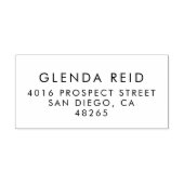 Eenvoudige minimalistische moderner retouradres rubberstempel (Afrduk)