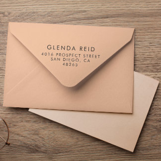 Eenvoudige minimalistische moderner retouradres rubberstempel