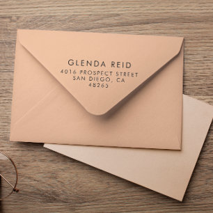 Eenvoudige minimalistische moderner retouradres zelfinktende stempel