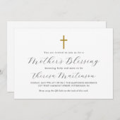 Eenvoudige minimalistische moeder zegen QR-code RS Kaart (Voorkant / Achterkant)