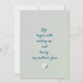 Eenvoudige minimalistische Moederdag 2foto-feestda Bedankkaart (Achterkant)